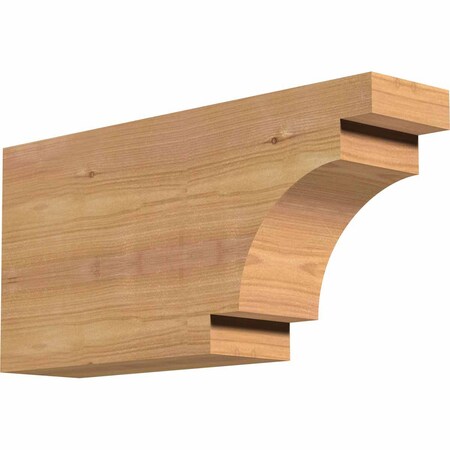 Ekena Millwork Mediterranean Smooth Rafter Tail, Western Red Cedar, 3 1/2"W x 8"H x 16"L RFT04X08X16MED00SWR